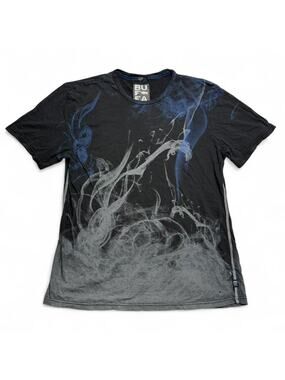 Buffalo David Bitton Graphic T Shirt XL Black Smoke Print